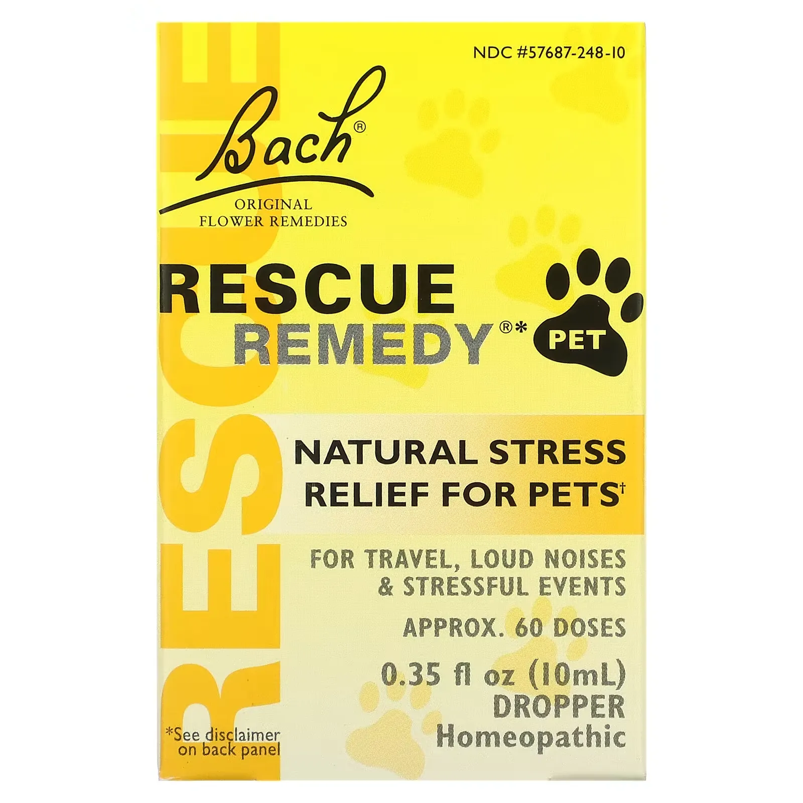 Original Flower Remedies, Rescue Remedy Pet, Natural Stress Relief, Dropper, 0.35 fl oz (10 ml)