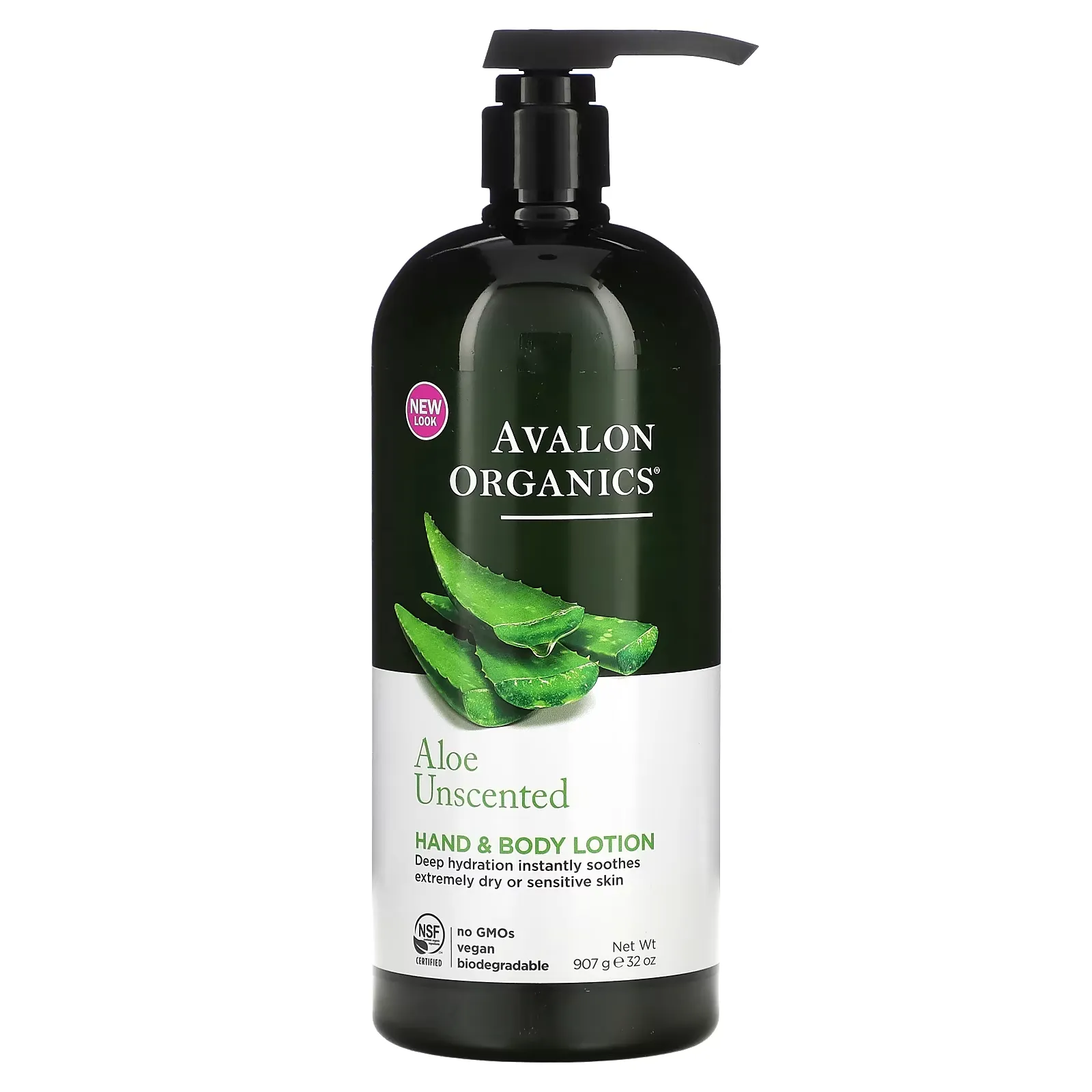 Hand & Body Lotion, Aloe Unscented, 32 oz (907 g)