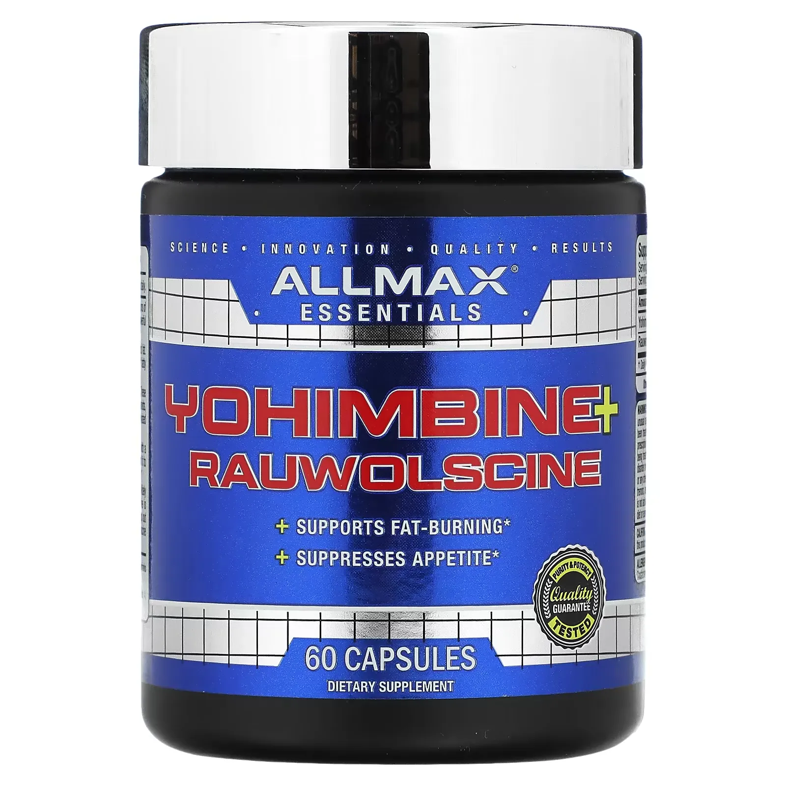 Yohimbine + Rauwolscine, 60 Capsules