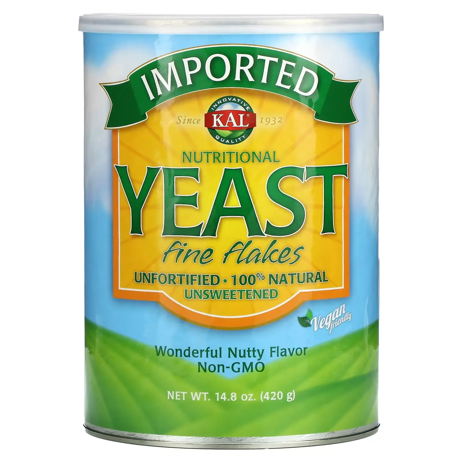 Imported Nutritional Yeast, Fine Flakes, 14.8 oz (420 g)