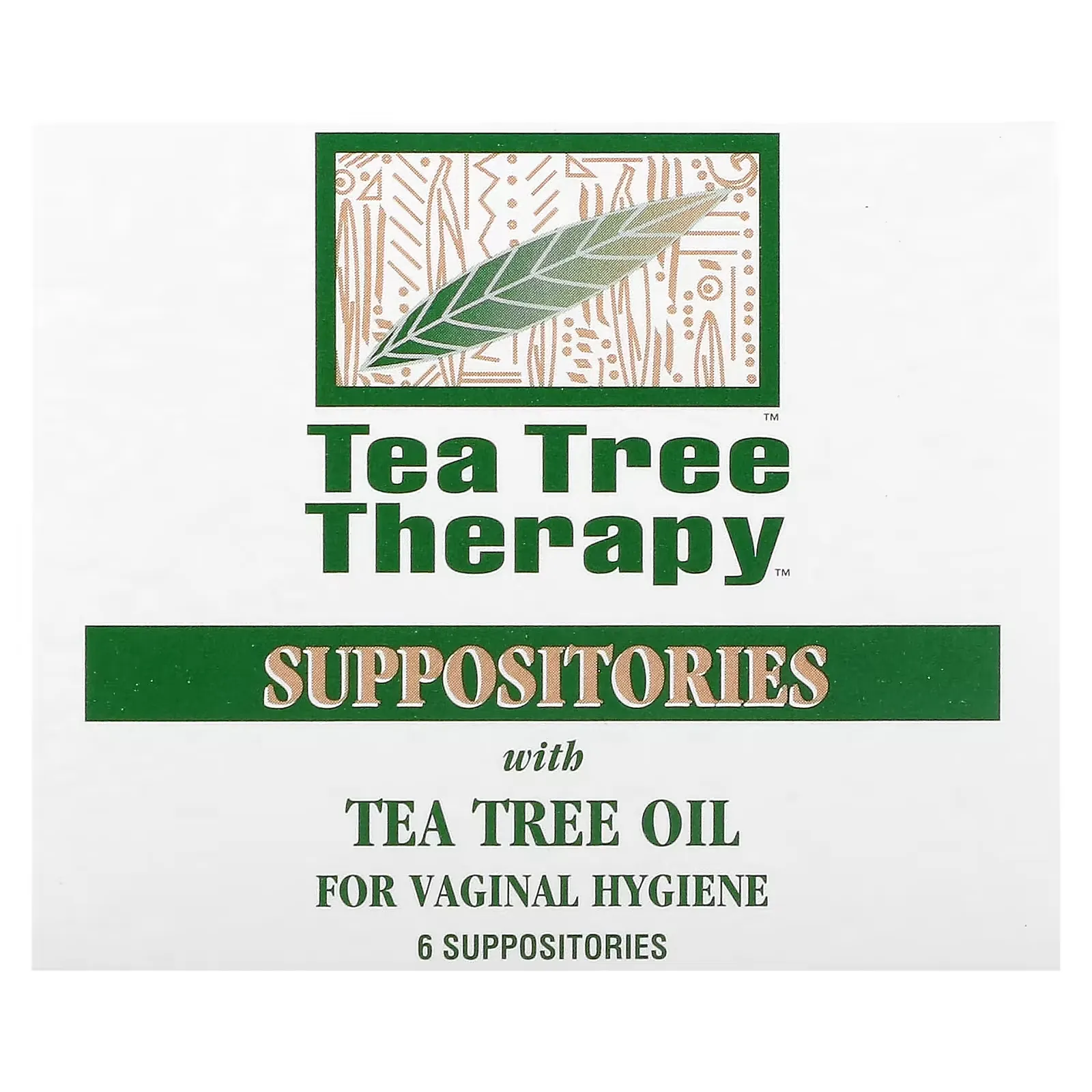 Suppositories with Tea Tree Oil for Vaginal Hygiene, 6 Suppositories