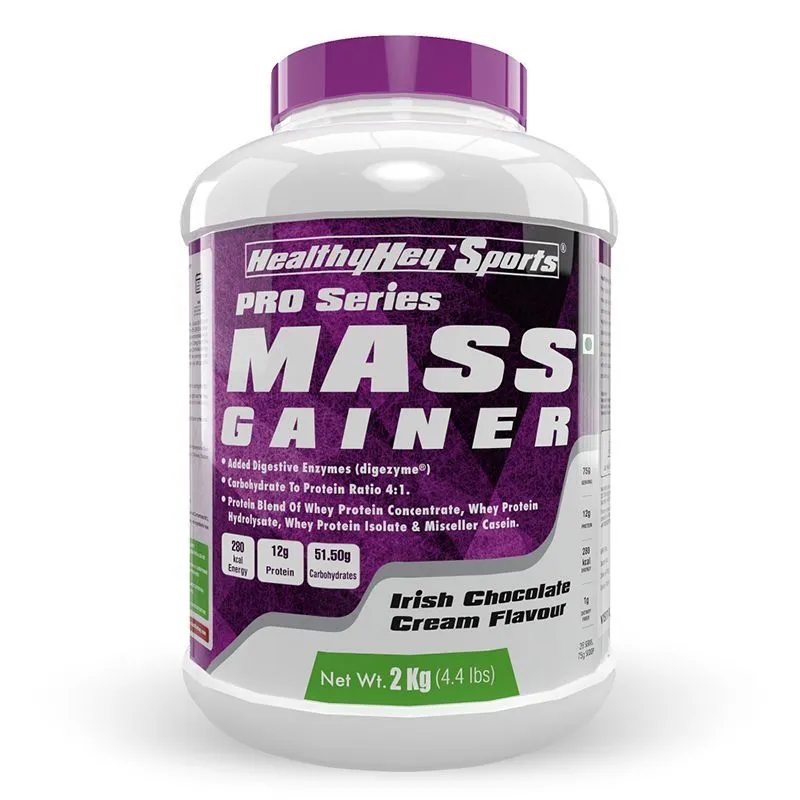 HealthyHey Sports Mass Weight Gainer Protein Powder - Irish Chocolate Cream