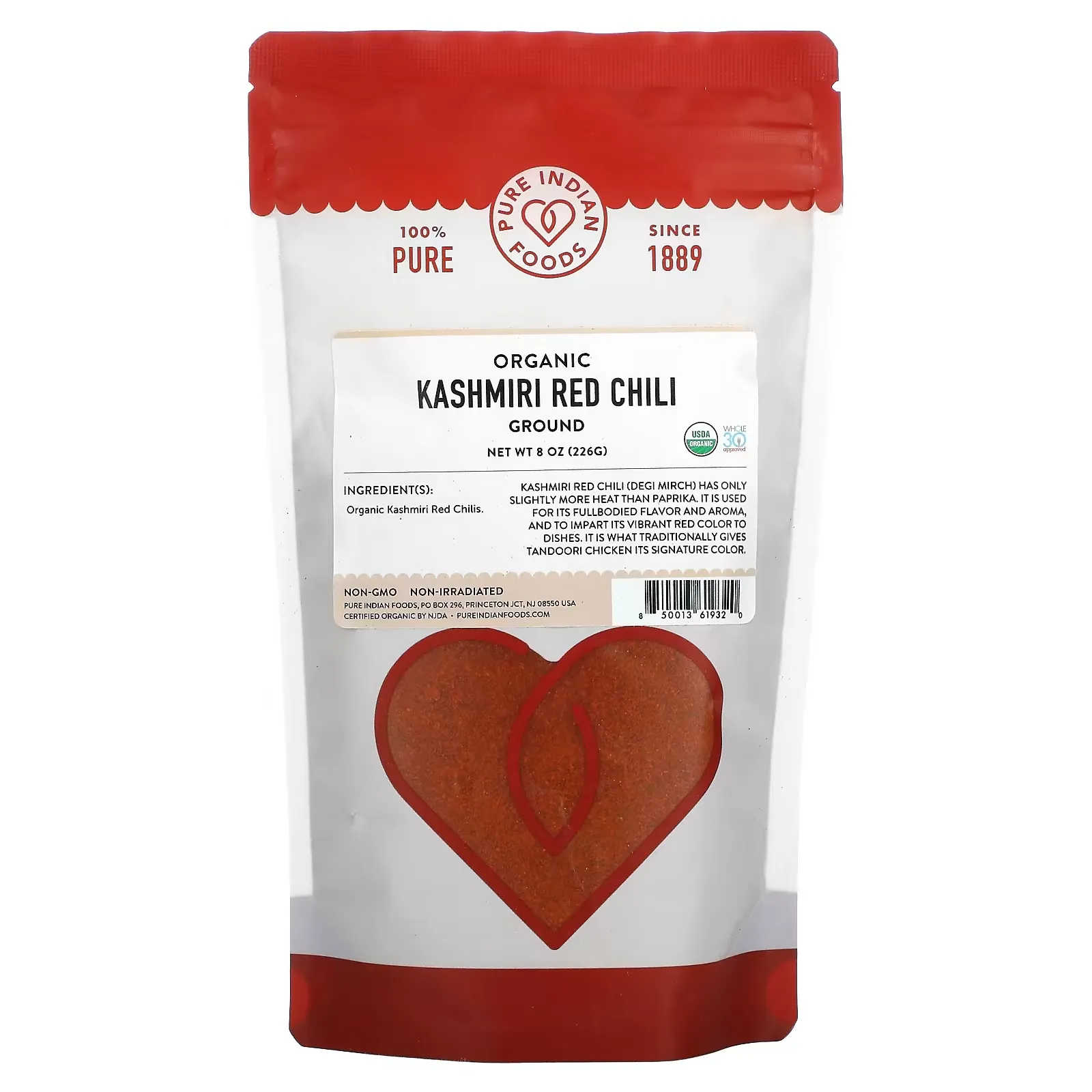 Organic Kashmiri Red Chili, Ground, 8 oz (226 g)