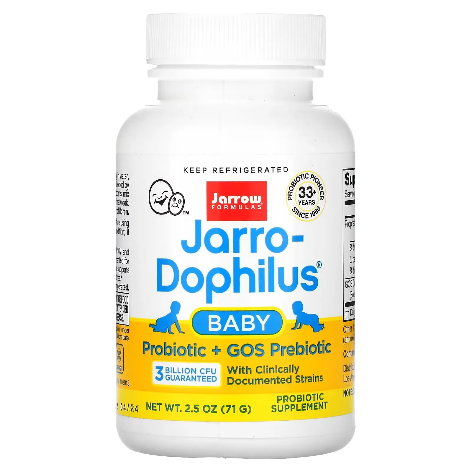 Baby's Jarro-Dophilus + GOS Powder, 2.5 oz (71 g)