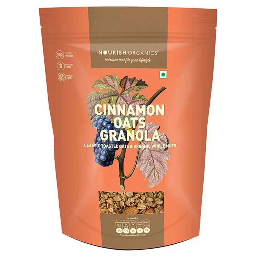 Nourish Organics Cinnamon Oats Granola,  300 g  Unflavoured