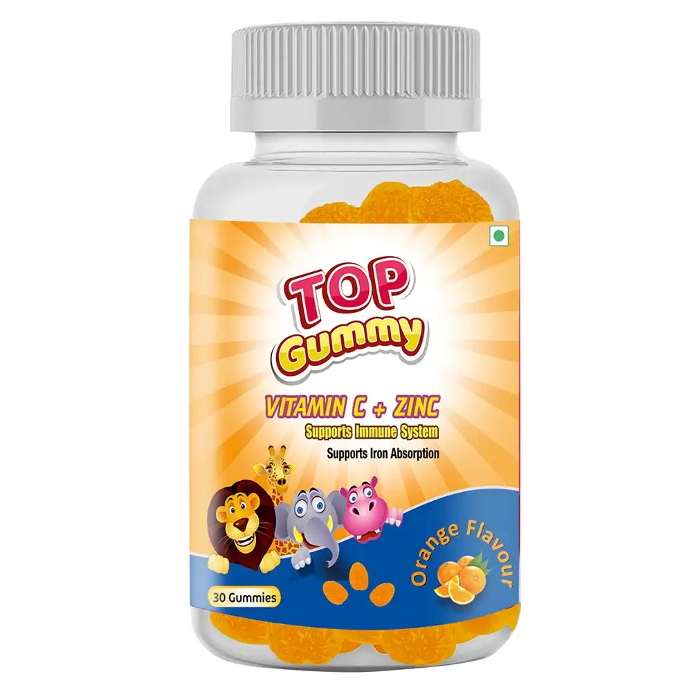 Top Gummy Vitamin C + Zinc,  30 gummies  Orange