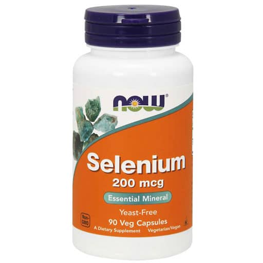 NOW Selenium 200 mcg Yeast Free - 90 Veg Caps