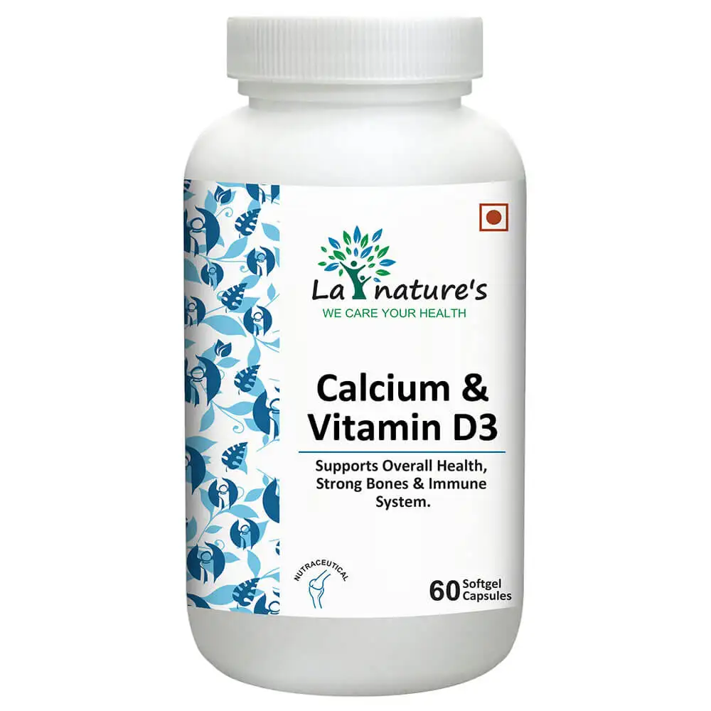 La Nature's Calcium & Vitamin D3,  60 capsules  Unflavoured