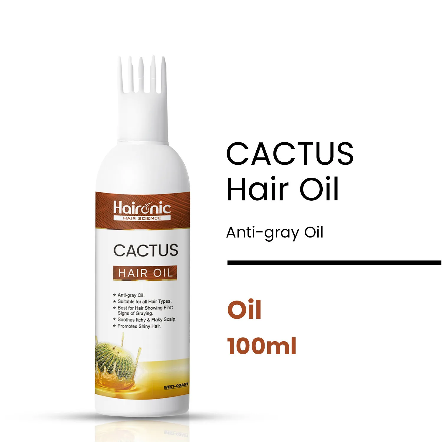 Haironic Hair Science Cactus Hair Oil Promotes Shiny Hair Suitable For All Hair Types