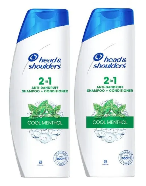 Head & Shoulders Cool Menthol 2-in-1 Shampoo + Conditioner (Pack Of 2)