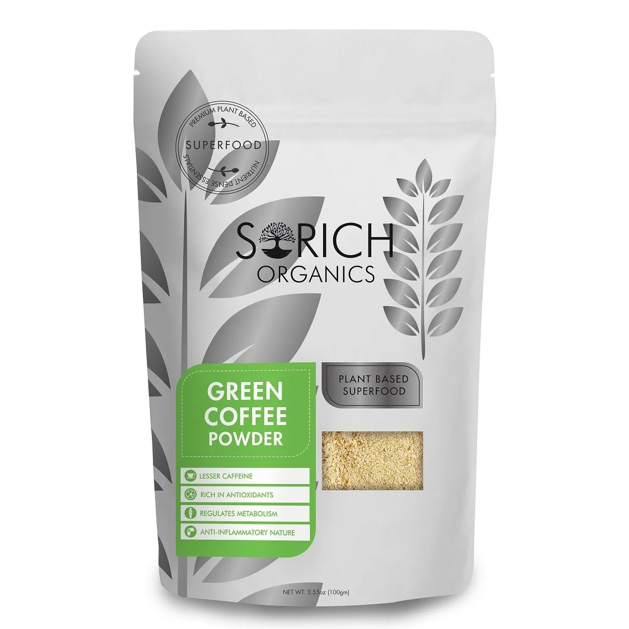 Sorich Organics Green Coffee Beans Powder for Weight Loss