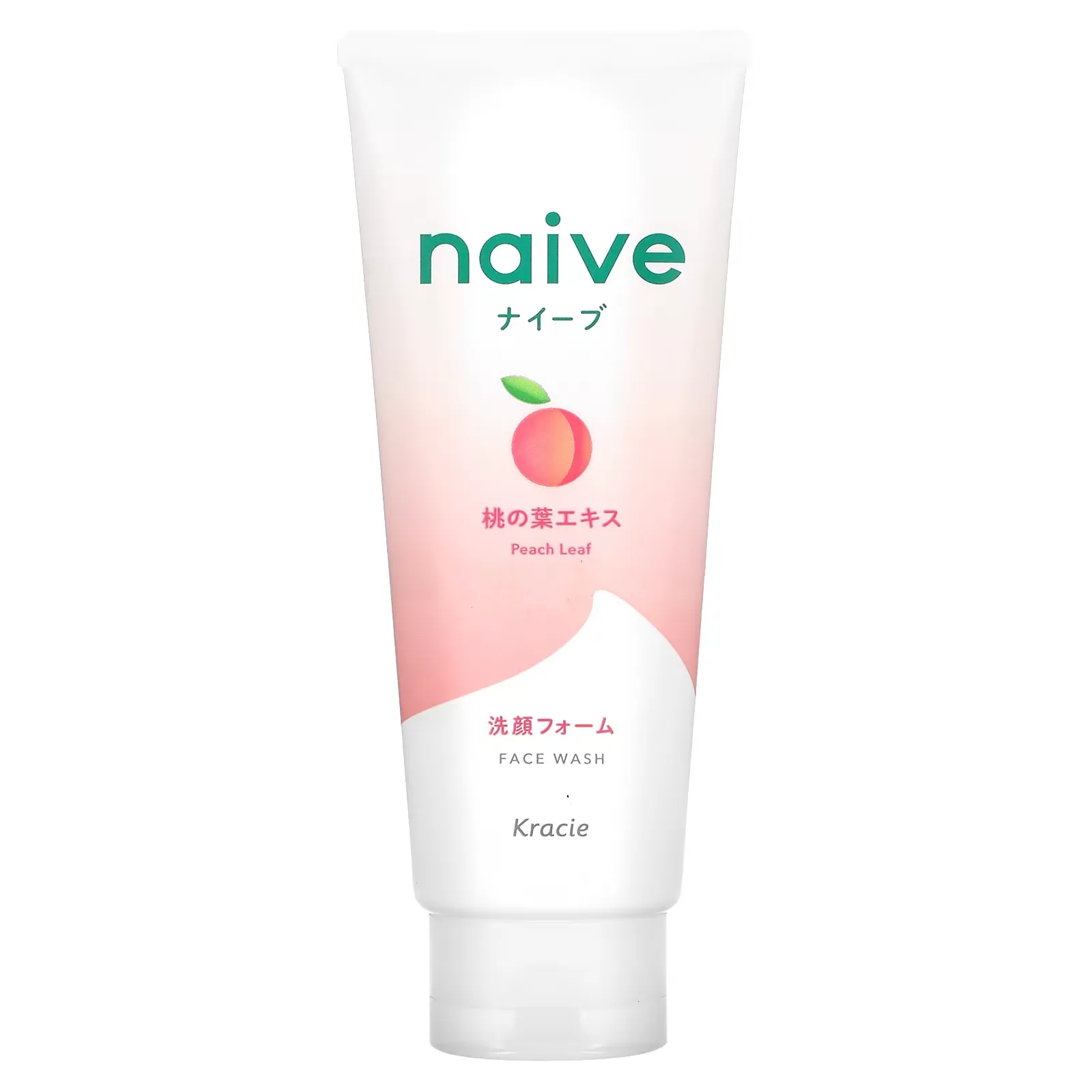 Naive, Face Wash, Peach Leaf, 4.5 oz (130 g)