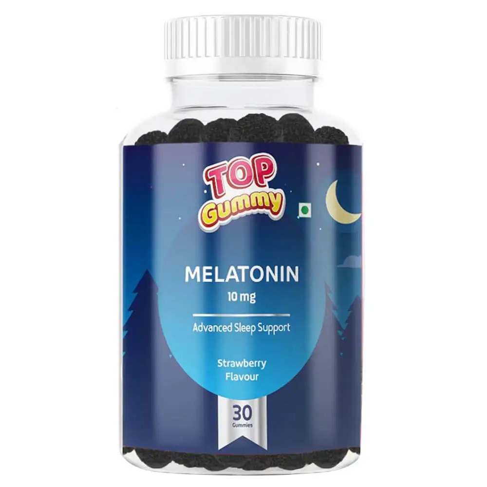 Top Gummy Melatonin 10mg Advanced Sleep Support Strawberry,  30 gummies  Unflavoured