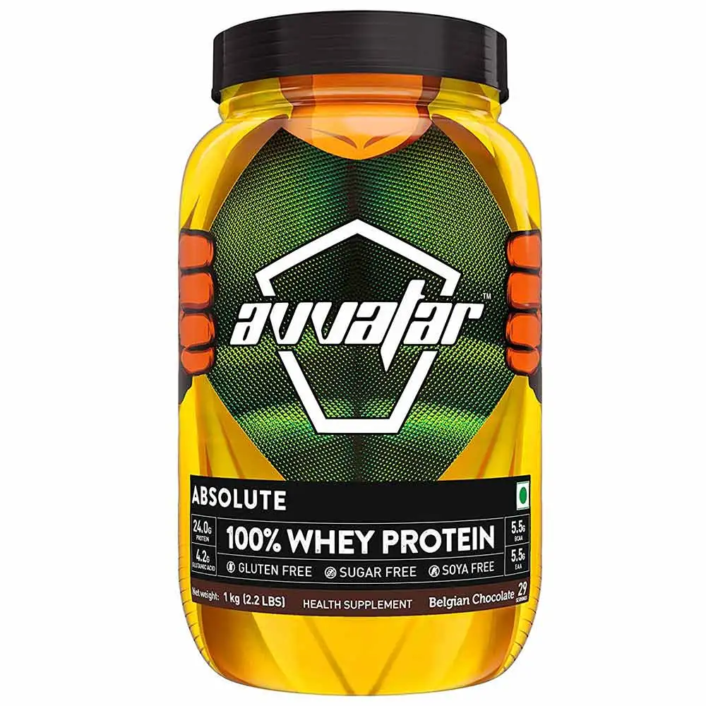 Avvatar Absolute 100% Whey Protein,  2.2 lb  Belgian Chocolate