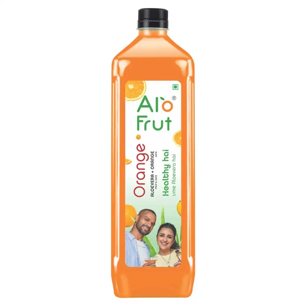 Alo Frut Orange Aloevera Juice,  1 L  Orange (Pack of 12)