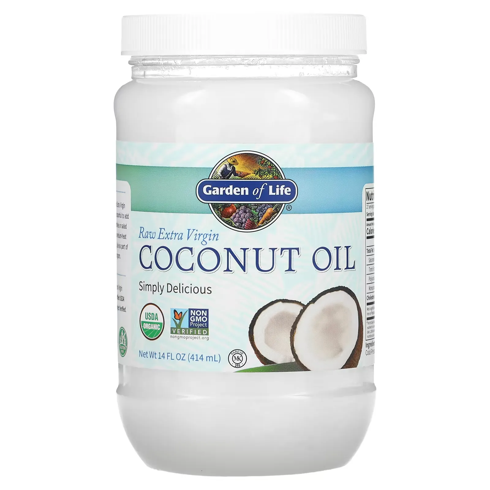 Raw Extra Virgin Coconut Oil, 14 fl oz (414 ml)