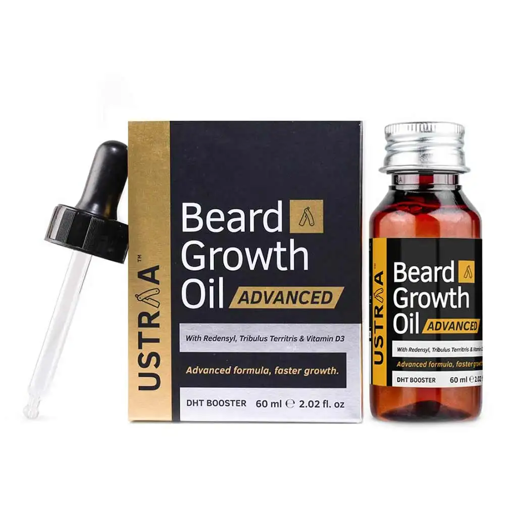 Ustraa Beard Growth Oil Advanced,  60 ml  with DHT Boosters