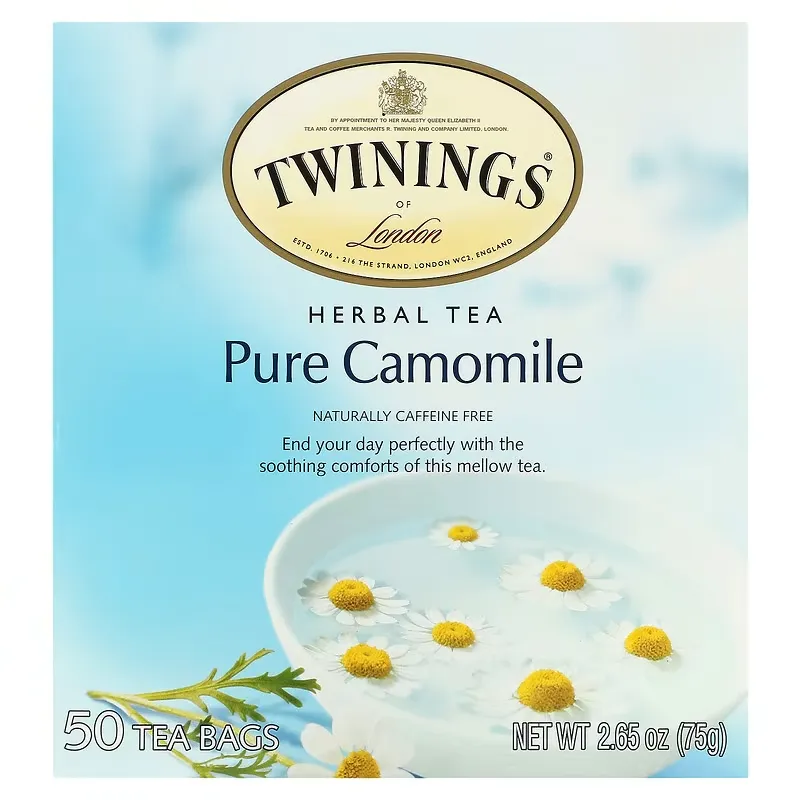 Herbal Tea, Pure Camomile, Caffeine Free, 50 Tea Bags, 2.65 oz (75 g)