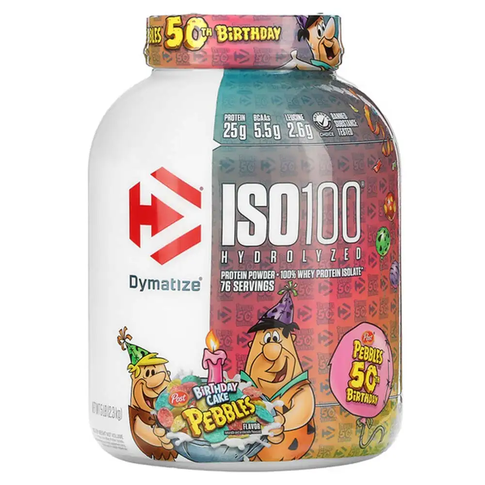 Dymatize Iso-100 Protein,  5 lb  Birthday Cake Pebbles