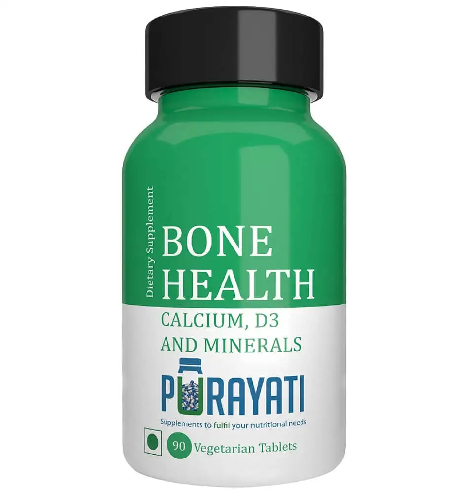 Purayati Bone Health Calcium D3 and Minerals,  90 tablet(s)  Unflavoured