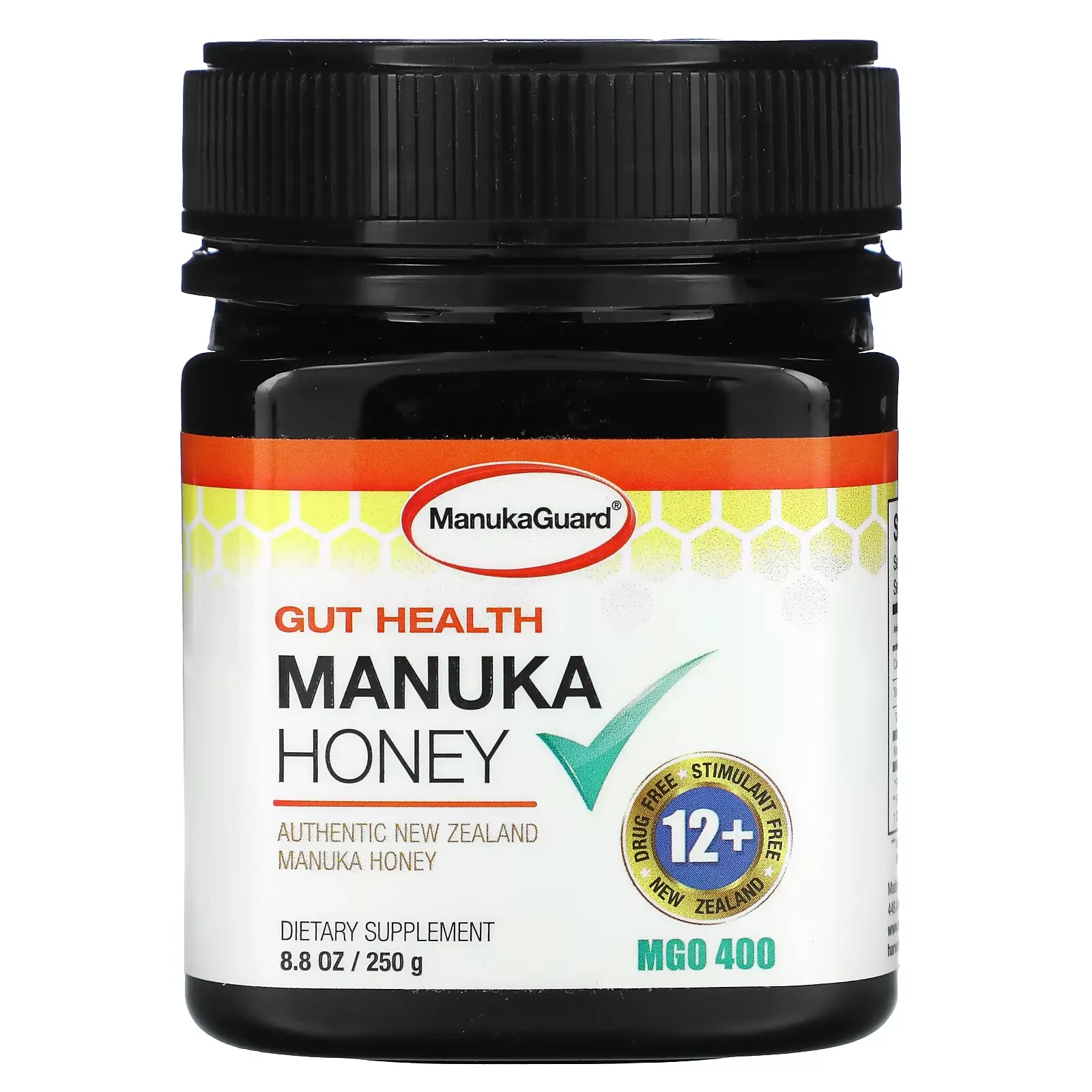 Gut Health, Manuka Honey, 400 MGO, 8.8 oz (250 g)