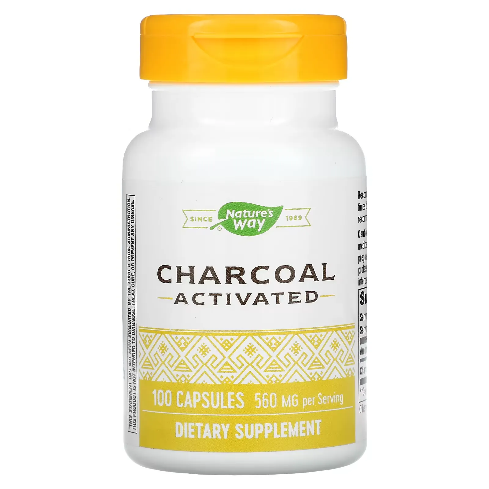 Charcoal Activated, 280 mg, 100 Capsules