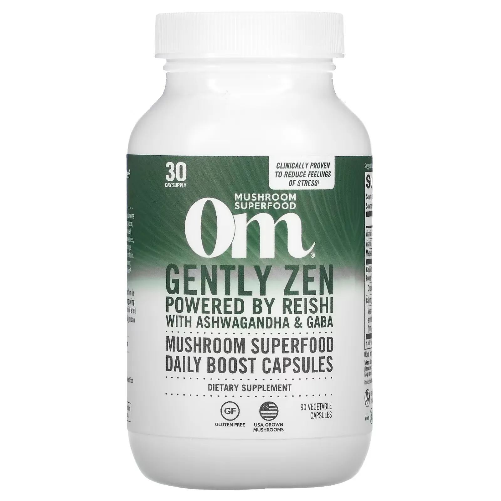 Gently Zen, Powered by Reishi with Ashwagandha & GABA, 90 Vegetable Capsules