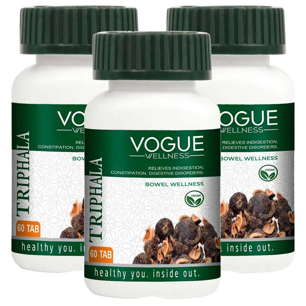 Vogue Wellness Triphala - Pack of 3,  60 tablet(s)