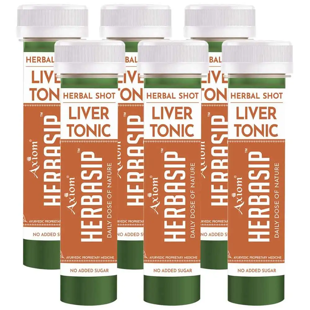 Herbasip Liver Tonic Juice Pack of 6 Shots,  Unflavoured  50 ml