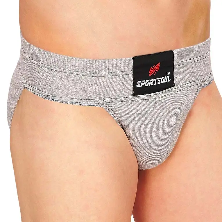 SportSoul Cotton Gym & Cricket Supporter,  Medium  Light Grey