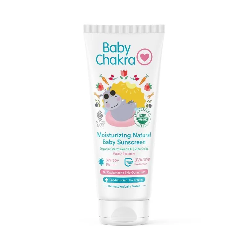 BabyChakra Moisturising Sunscreen For Babies, Spf 30+ PA+++ UVA/UVB Protection Water-Resistant