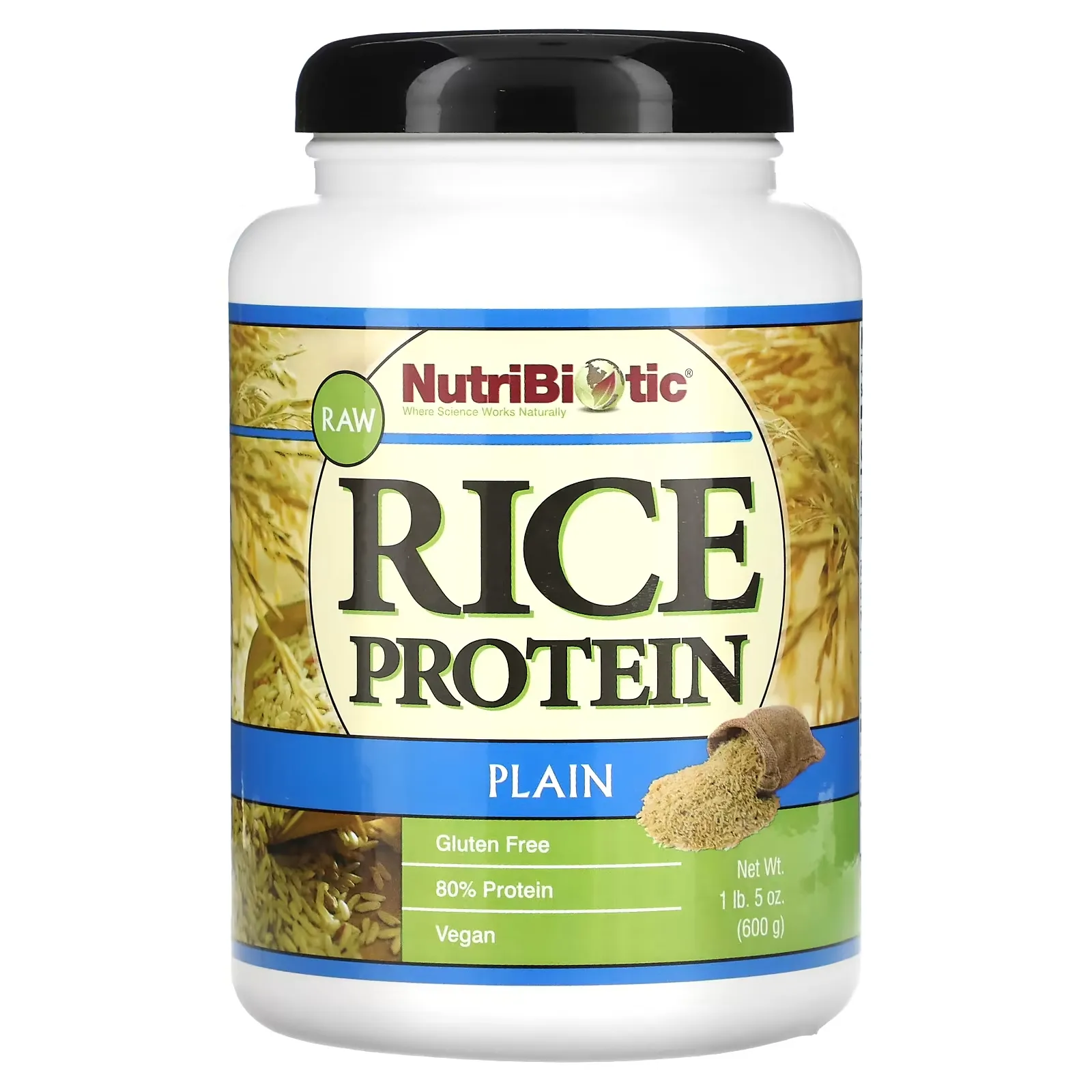 Raw Rice Protein, Plain , 5 oz (600 g)