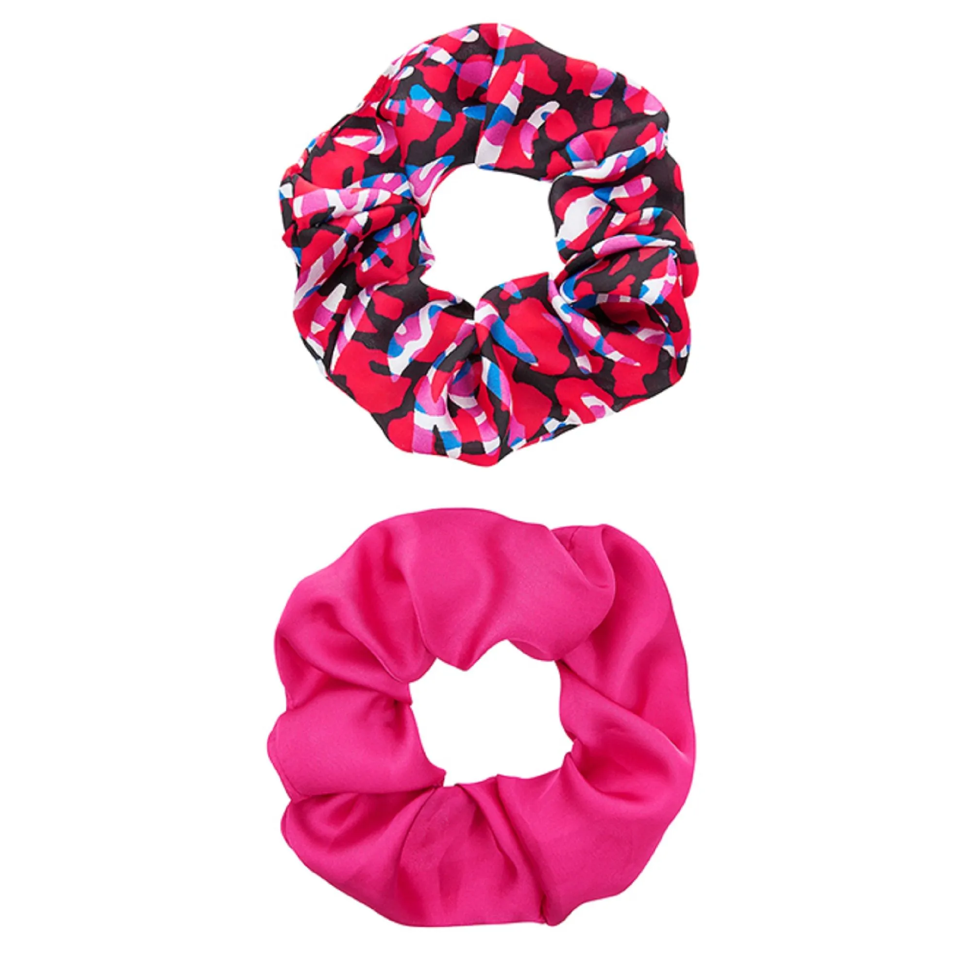 Accessorize London Printed Satin Scrunchie Set