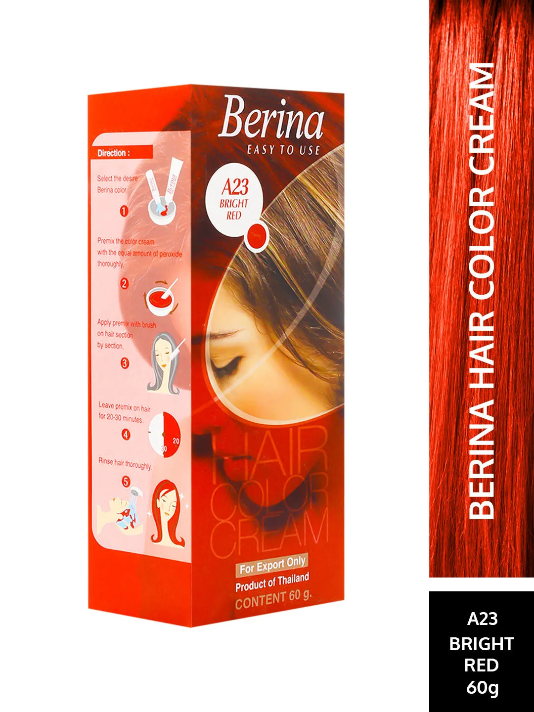 Berina Hair Color Cream - Bright Red