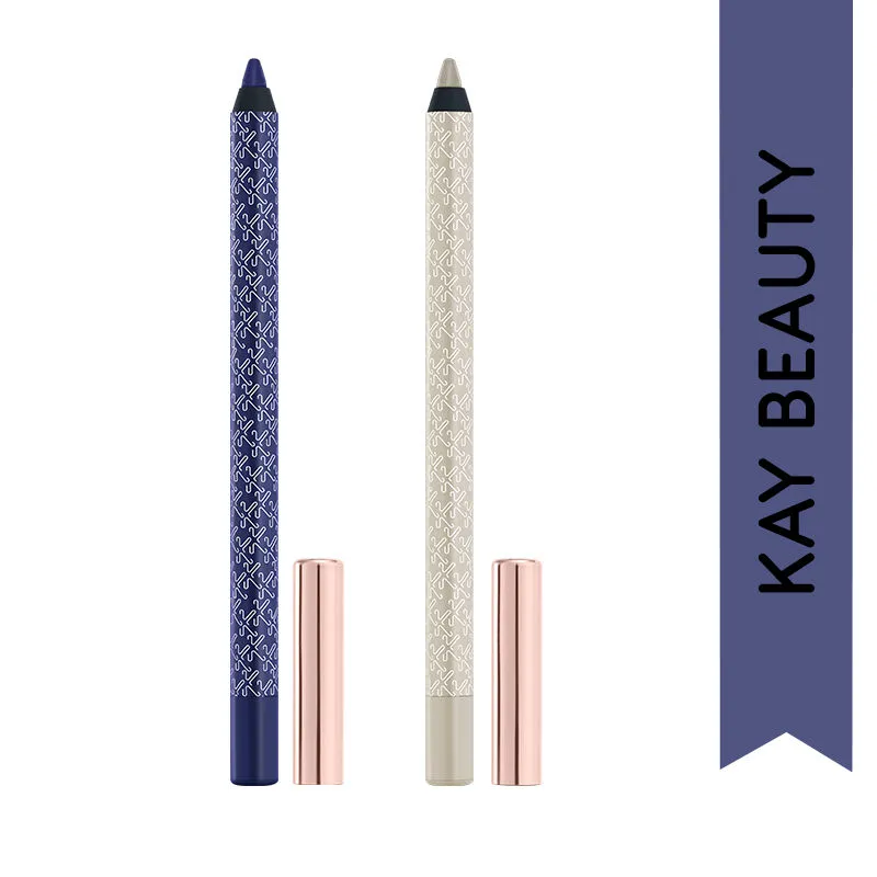 Kay Beauty Midnight Glam Combo - Gel Eye Pencils In Blue & Silver