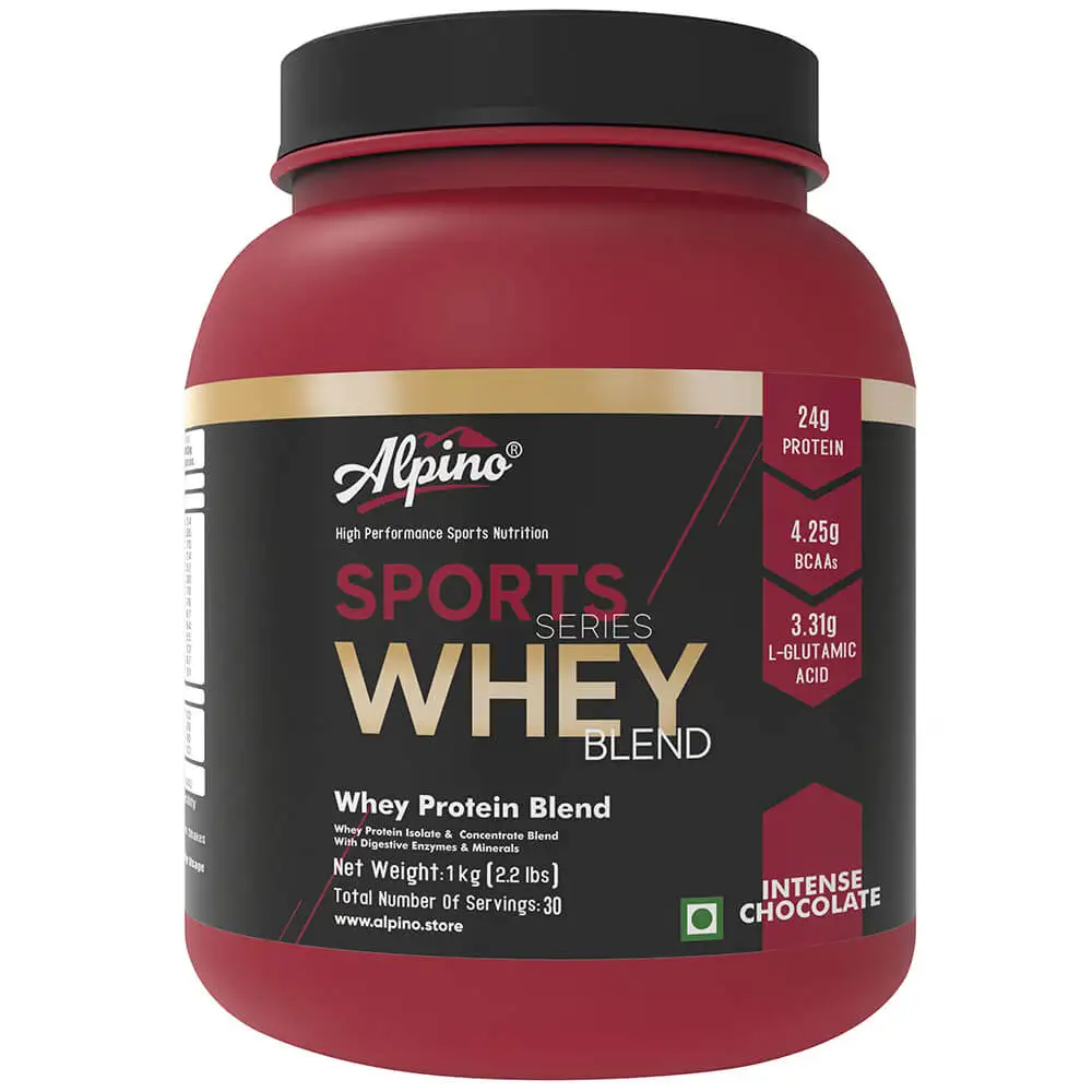 Alpino Sports Series Whey Protein Blend,  2.2 lb  Intense Chocolate