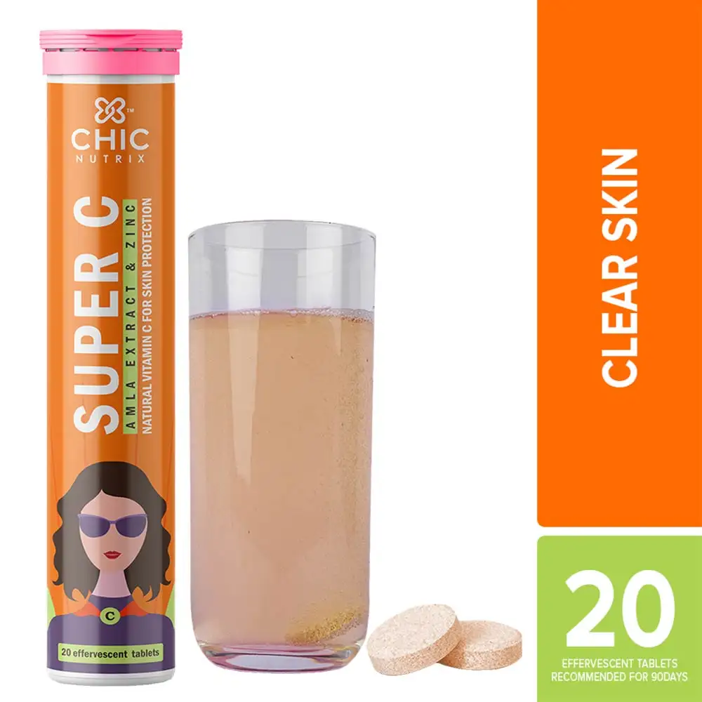 Chicnutrix Super C Amla Extract & Zinc,  20 tablet(s)  Fizzy Orange