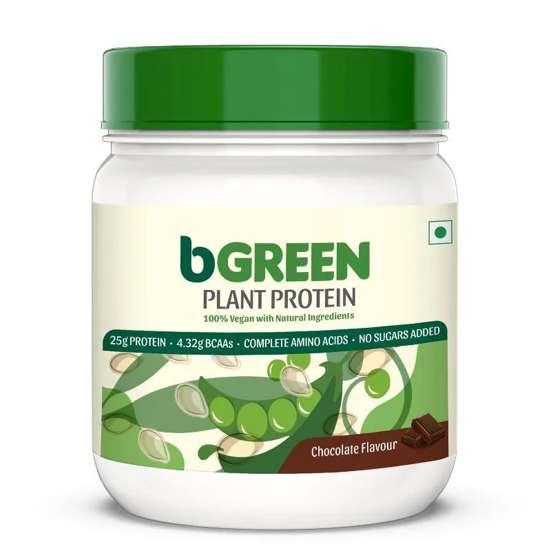 bGREEN By Muscleblaze 100% Vegan Plant Protein Powder - Chocolate