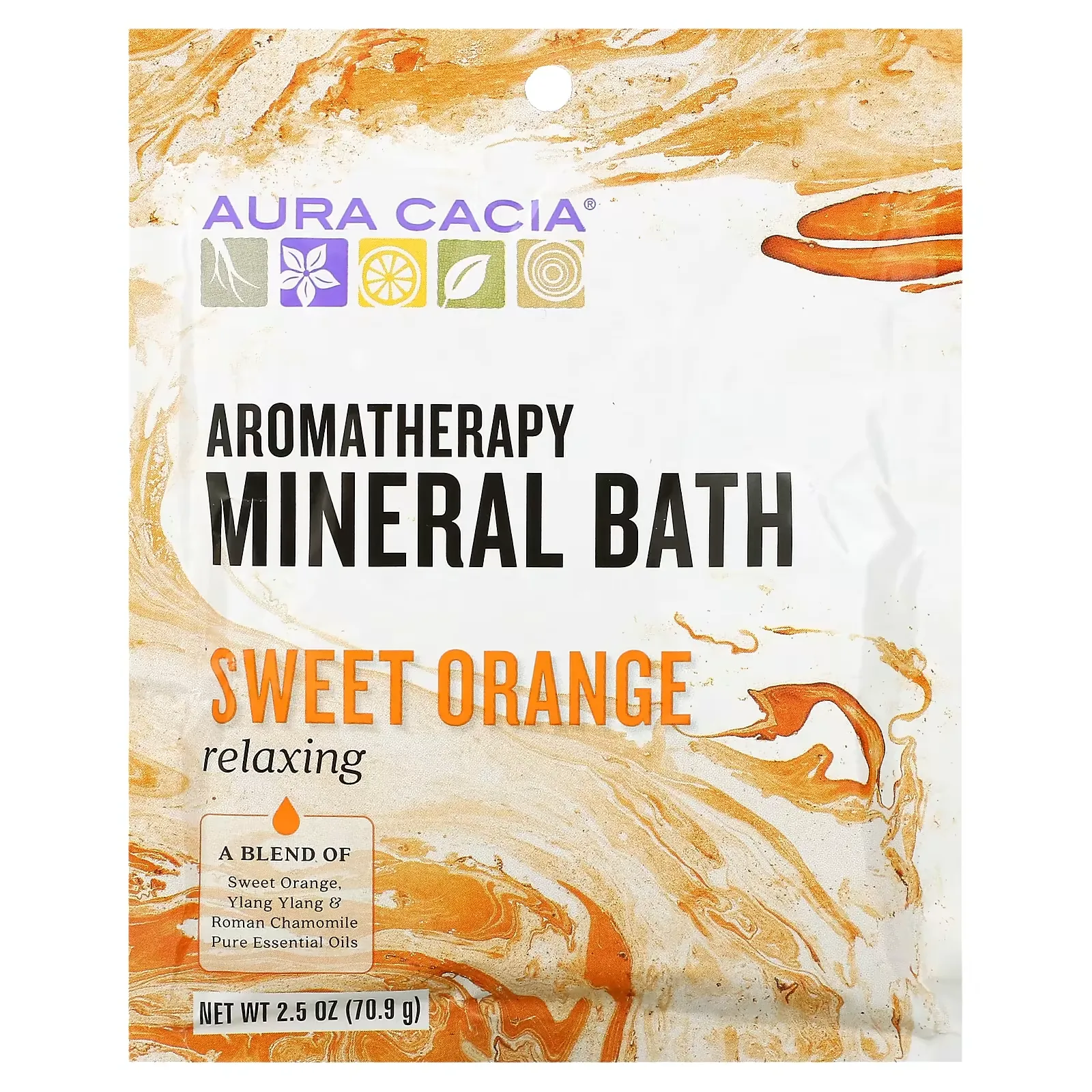 Aromatherapy Mineral Bath, Relaxing Sweet Orange, 2.5 oz (70.9 g)