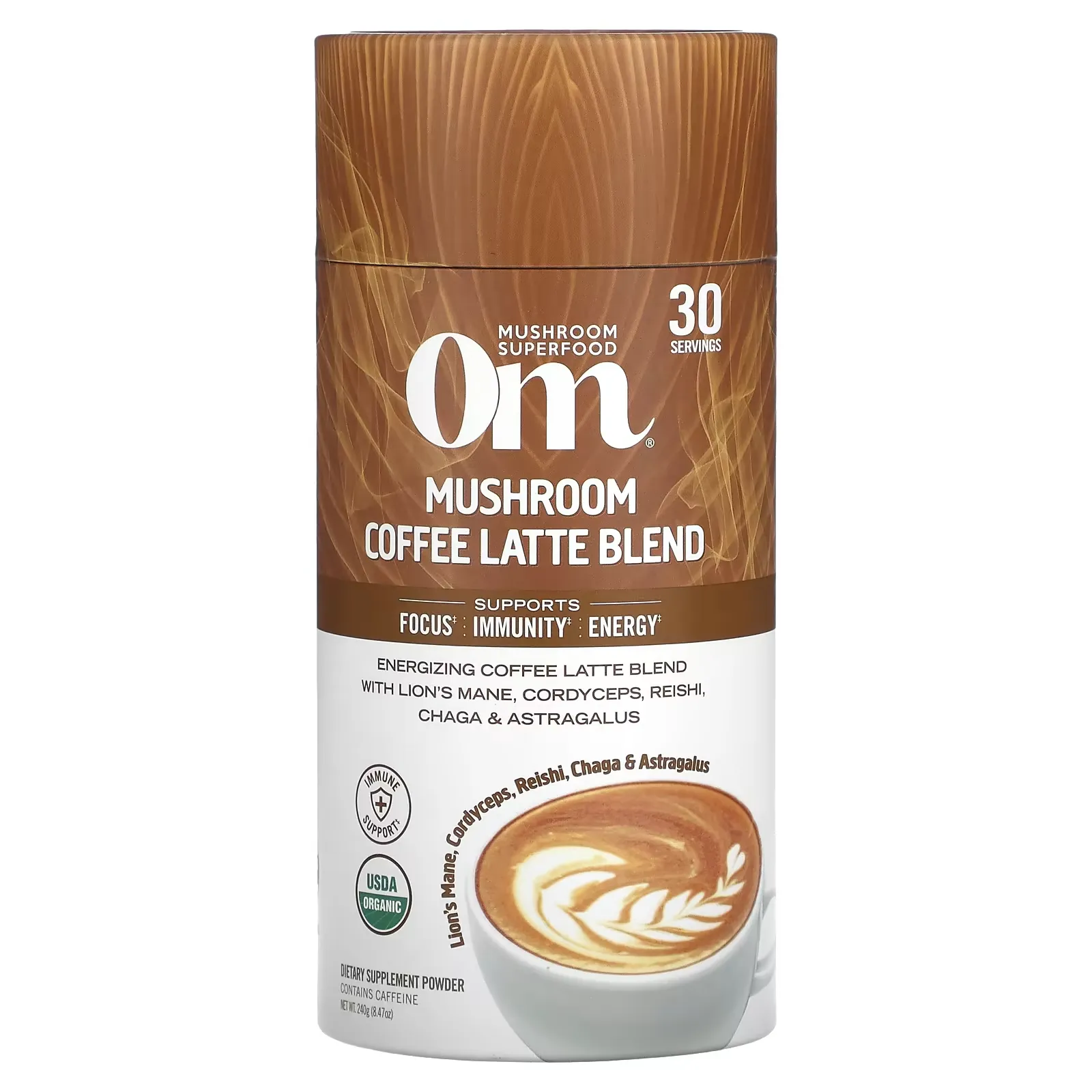 Mushroom Coffee Latte Blend, 8.47 oz (240 g)