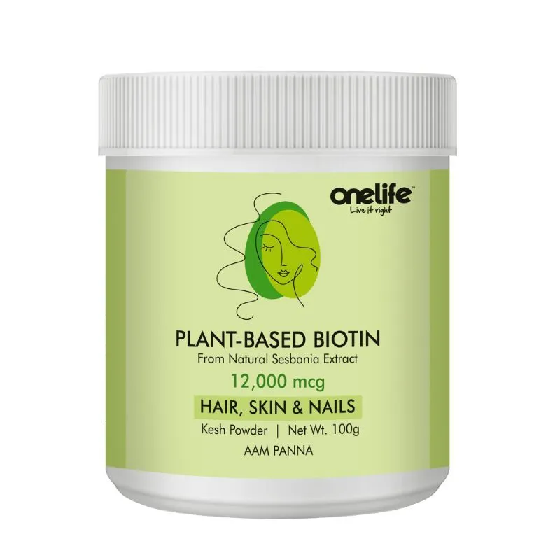 OneLife Plant-based Biotin - Aam Panna - 12,000 Mcg Hair, Skin And Nails