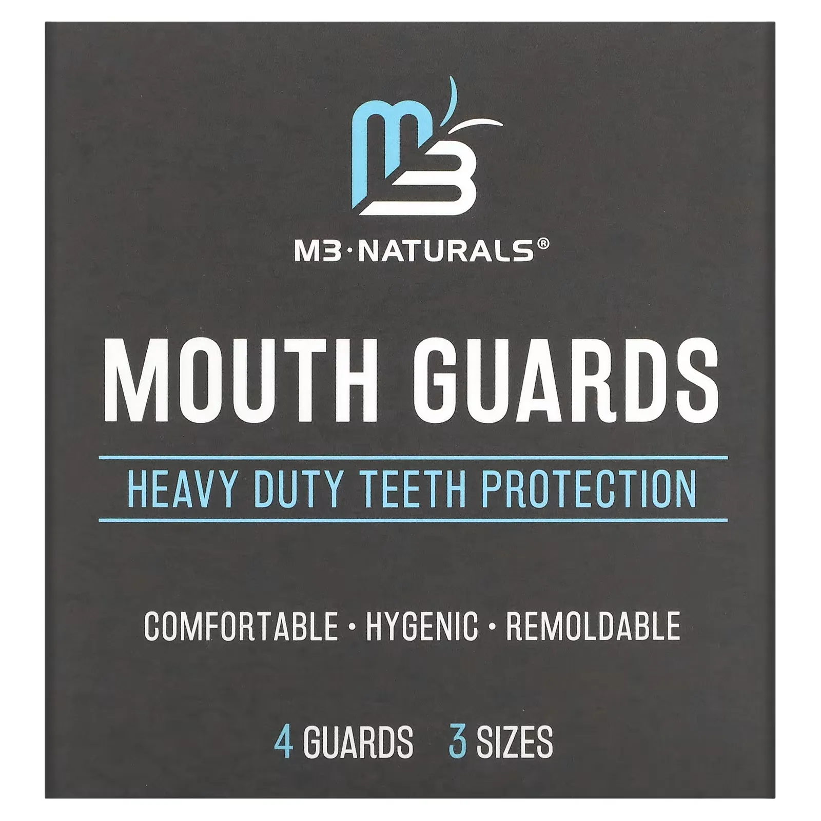 Mouth Guards, 3 Sizes, 4 Guards