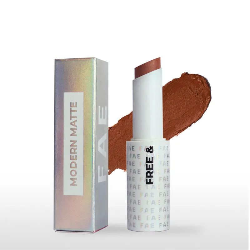 FAE Beauty Modern Matte Lipstick - Shade Curious (Burnt caramel)