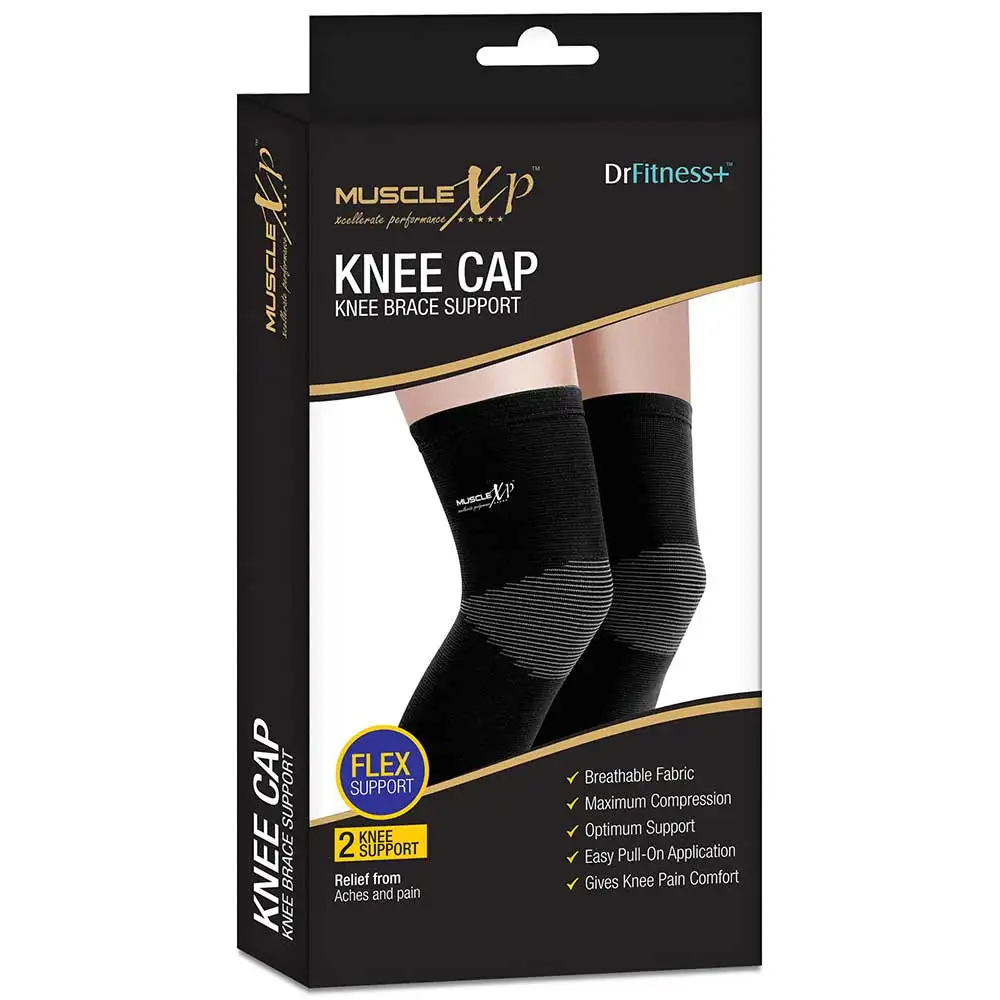 MuscleXP Knee Cap,  Black  Large