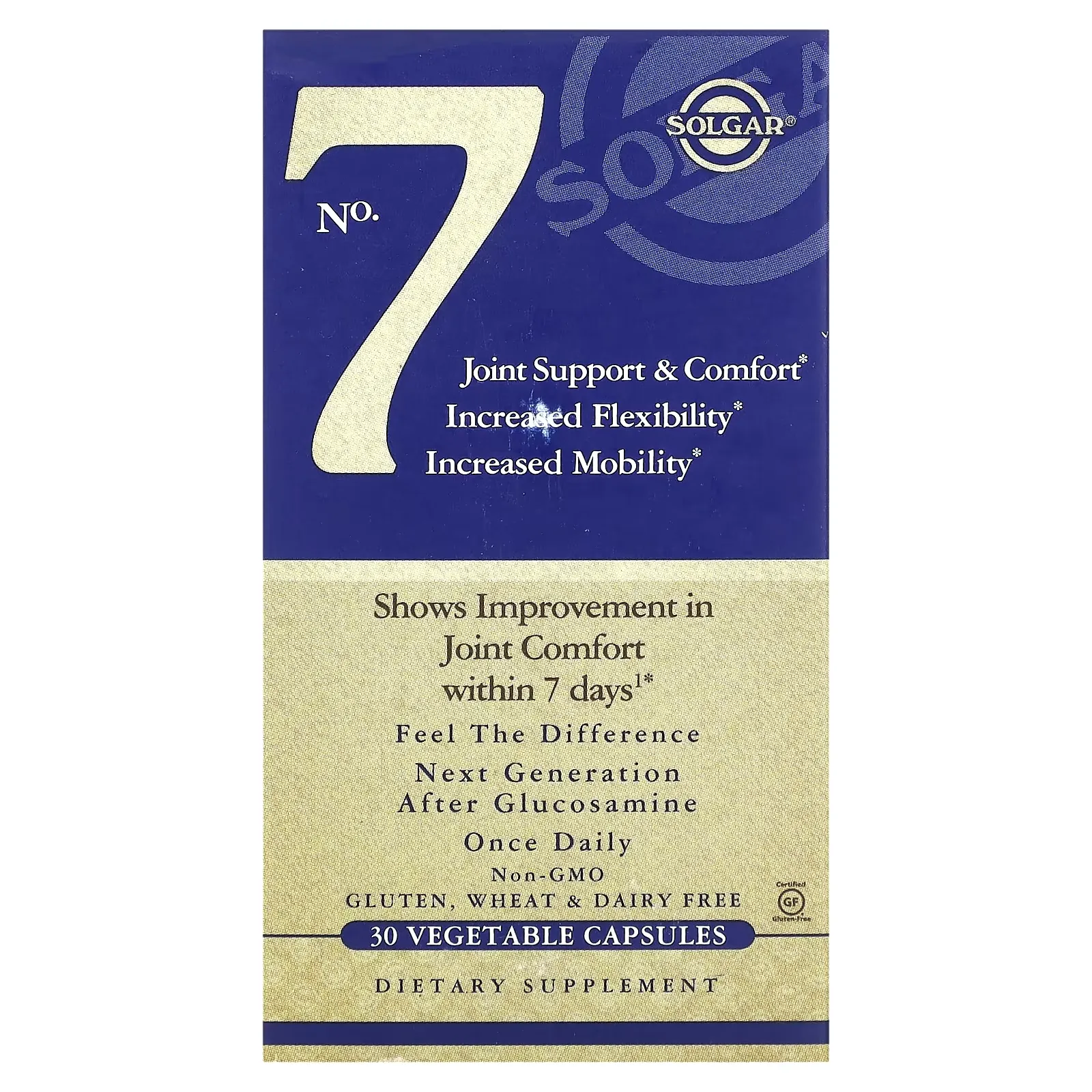 No. 7, Joint Support & Comfort, 30 Vegetable Capsules