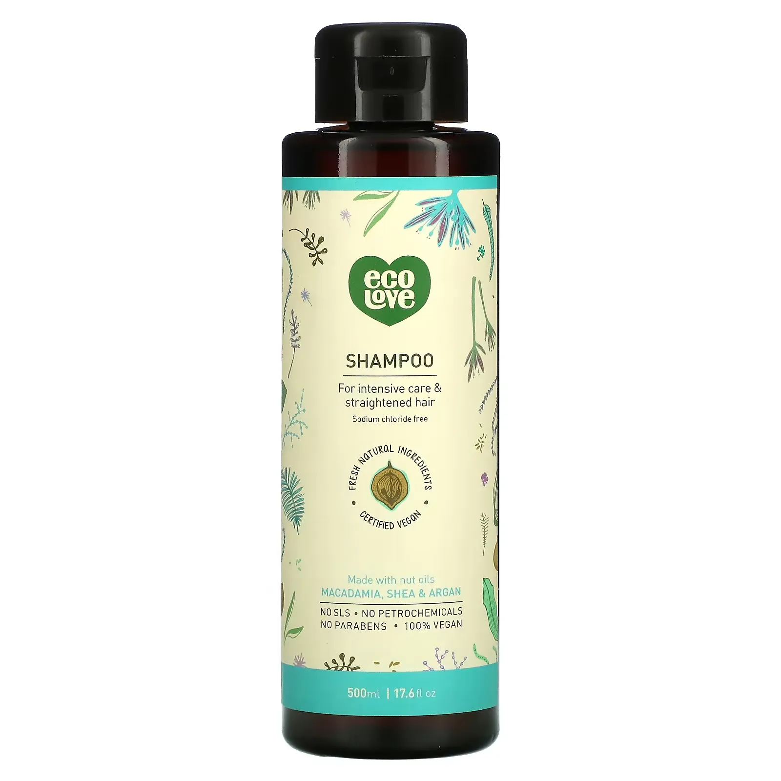 Shampoo, Macadamia, Shea & Argan, 17.6 fl oz (500 ml)