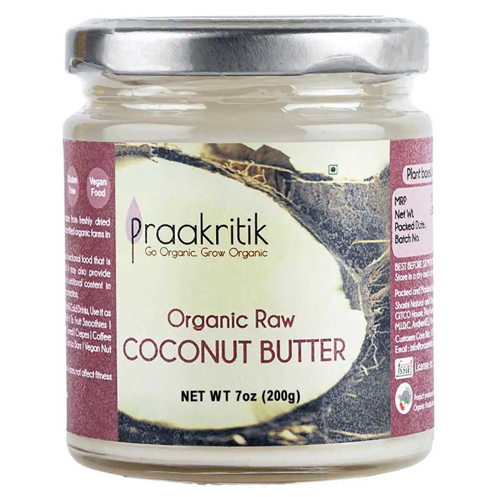 Praakritik Organic Raw Coconut Butter,  Unflavoured  200 g