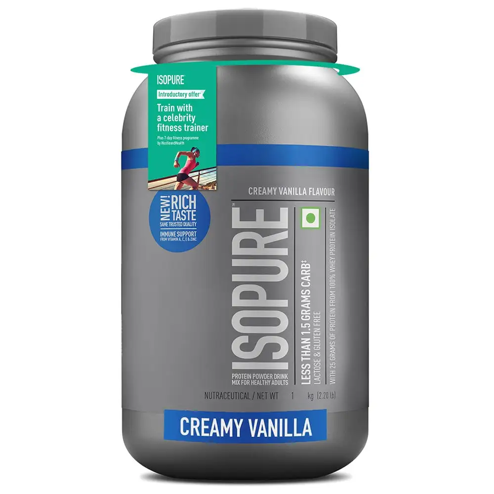 Isopure 100% Whey Protein Isolate with Less Than 1.5 Grams Carbs,  2.2 lb  Creamy Vanilla