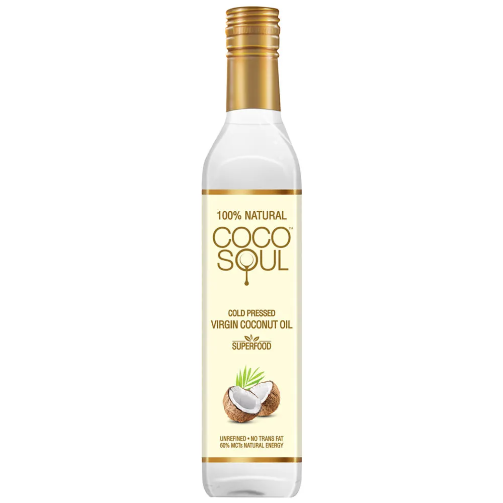 Coco Soul Cold Pressed Virgin Coconut Oil, Pure And Unrefined From the Makers of Parachute