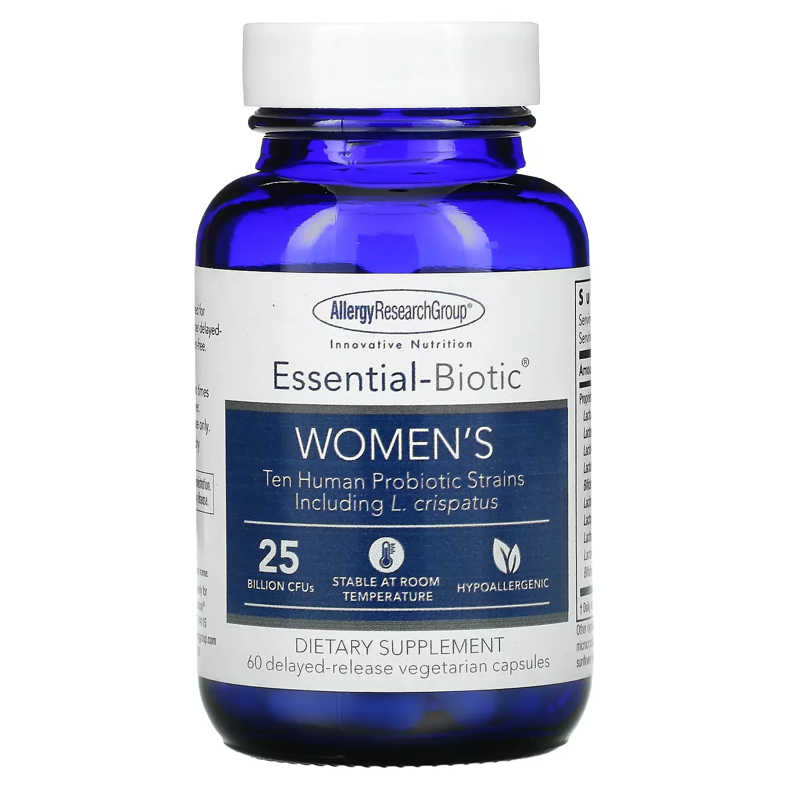 Essential-Biotic, Women's, 25 Billion CFU's, 60 Delayed-Release Vegetarian Capsules